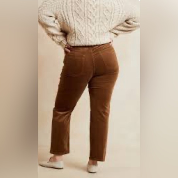 BANANA REPUBLIC high rise straight corduroy ankle pants size 35 - Picture 2 of 10